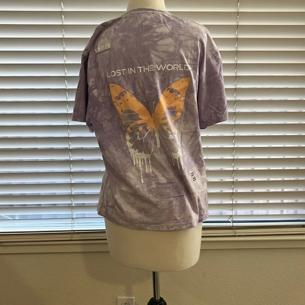 White Fox Boutique Purple Tie-Dye Short Sleeve Tee - Picture 2 of 3